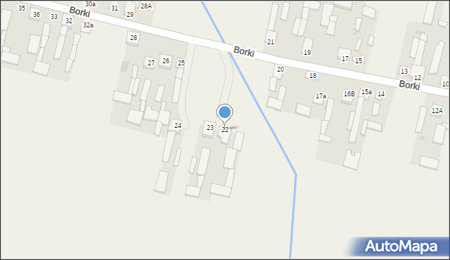 Borki, Borki, 22, mapa Borki