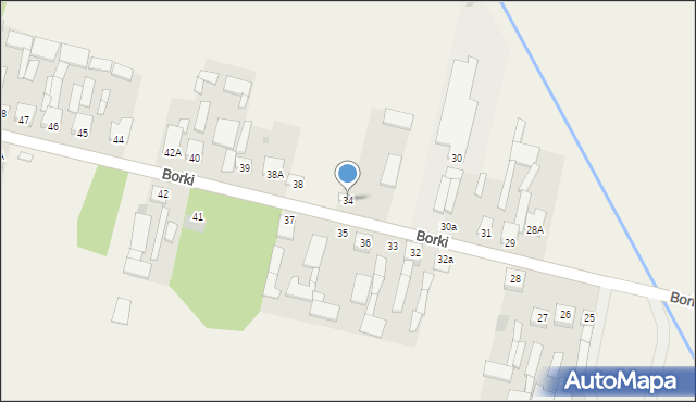 Borki, Borki, 34, mapa Borki