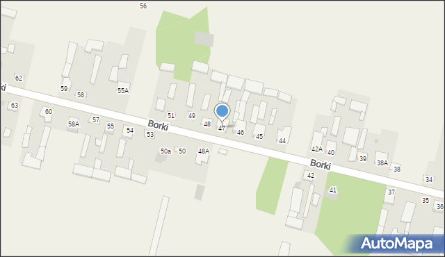 Borki, Borki, 47, mapa Borki