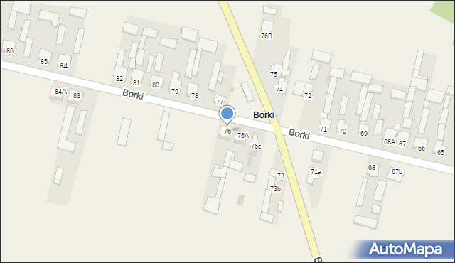 Borki, Borki, 76, mapa Borki