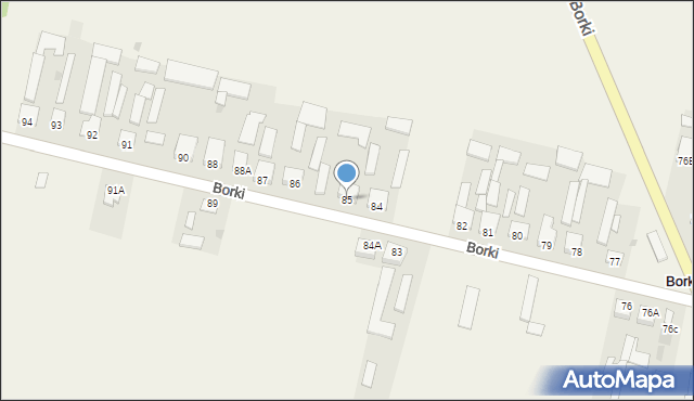 Borki, Borki, 85, mapa Borki