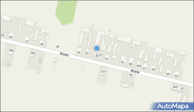 Borki, Borki, 92, mapa Borki
