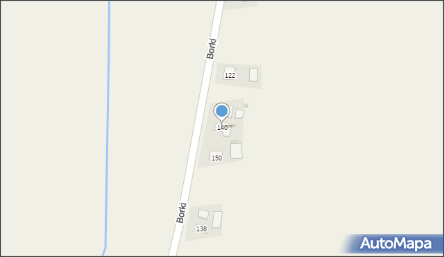 Borki, Borki, 140, mapa Borki