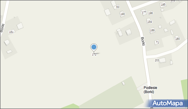 Borki, Borki, 172, mapa Borki