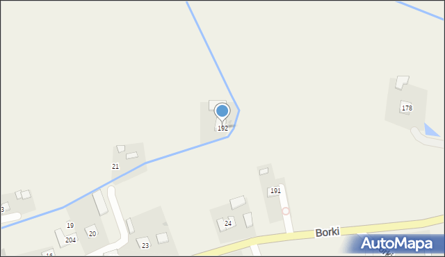 Borki, Borki, 192, mapa Borki