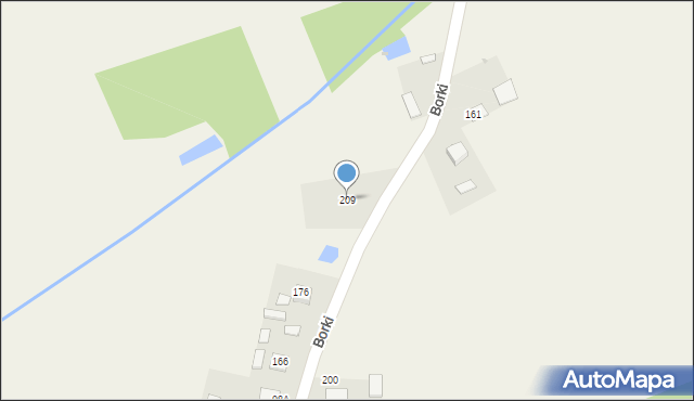 Borki, Borki, 209, mapa Borki