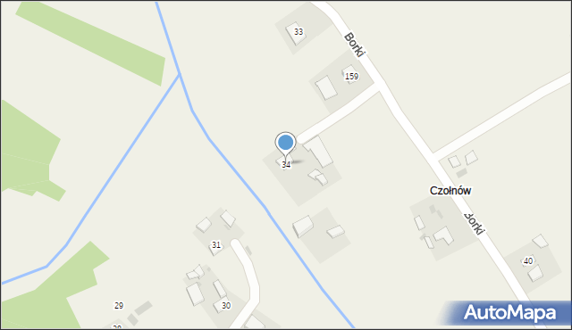 Borki, Borki, 34, mapa Borki