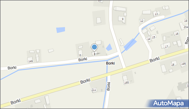 Borki, Borki, 8, mapa Borki