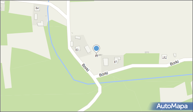 Borki, Borki, 85, mapa Borki