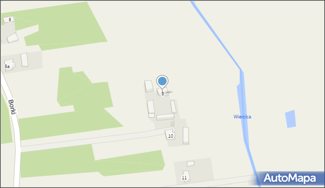 Borki, Borki, 9, mapa Borki