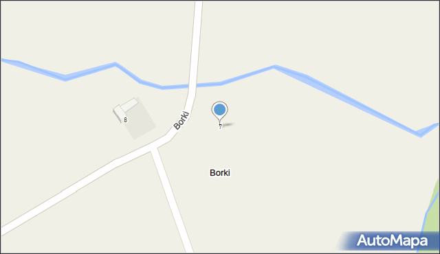 Borki, Borki, 7, mapa Borki