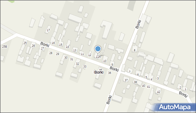 Borki, Borki, 11A, mapa Borki