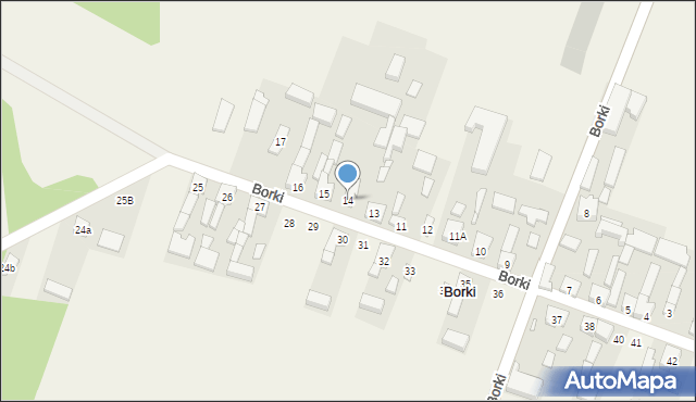 Borki, Borki, 14, mapa Borki