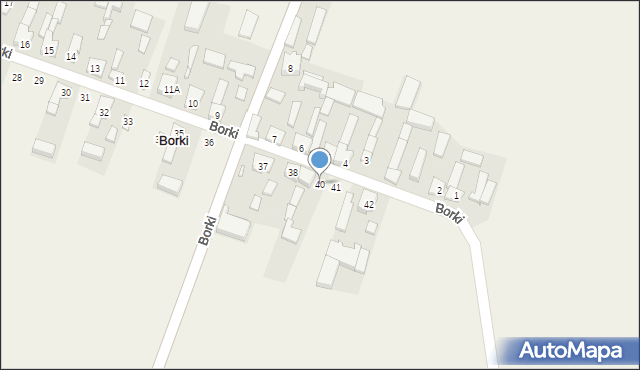 Borki, Borki, 40, mapa Borki