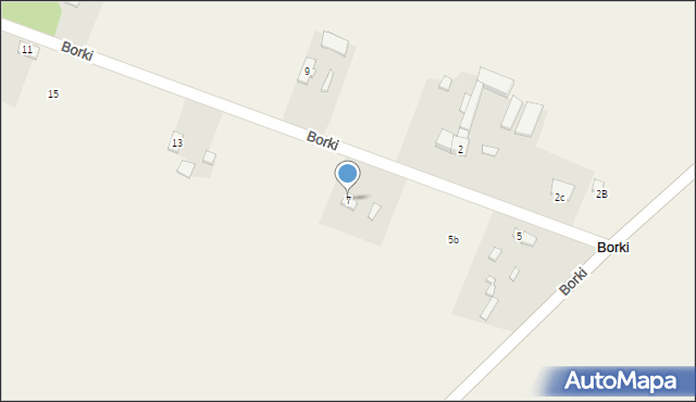 Borki, Borki, 7, mapa Borki