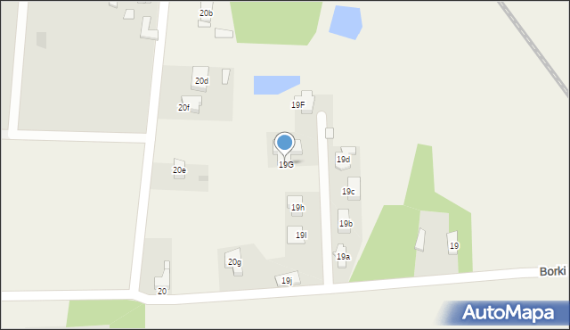 Borki, Borki, 19G, mapa Borki