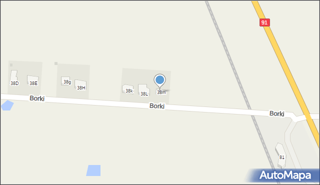 Borki, Borki, 38m, mapa Borki