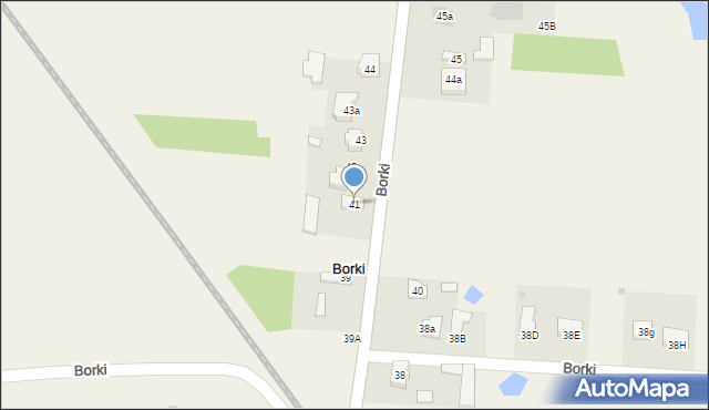 Borki, Borki, 41, mapa Borki