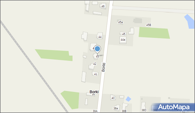 Borki, Borki, 43, mapa Borki