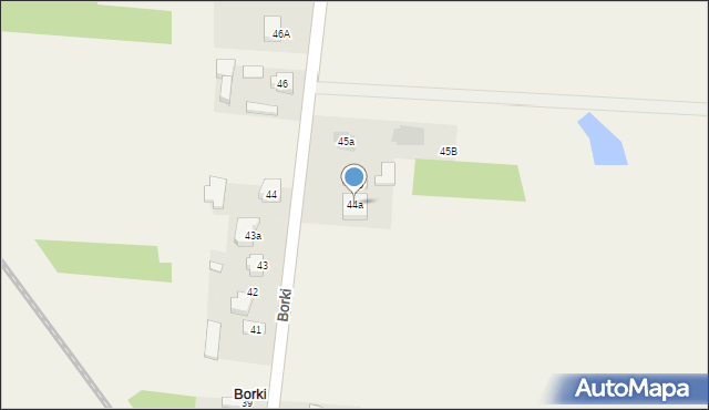 Borki, Borki, 44a, mapa Borki