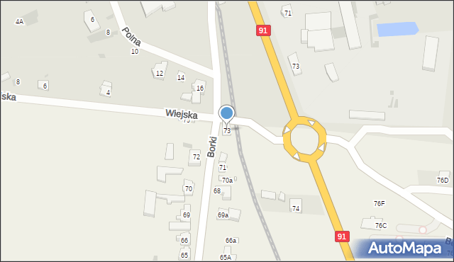 Borki, Borki, 73, mapa Borki