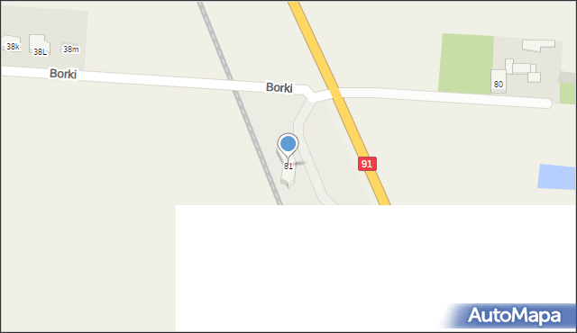 Borki, Borki, 81, mapa Borki