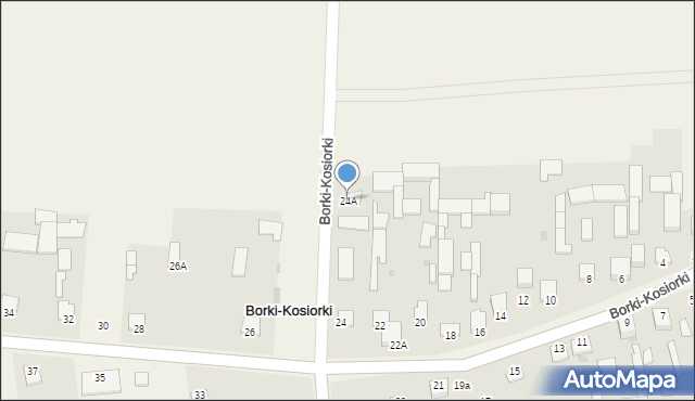 Borki-Kosiorki, Borki-Kosiorki, 24A, mapa Borki-Kosiorki