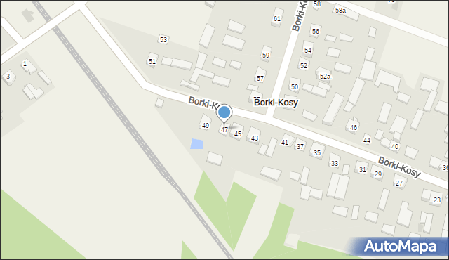 Borki-Kosy, Borki-Kosy, 47, mapa Borki-Kosy