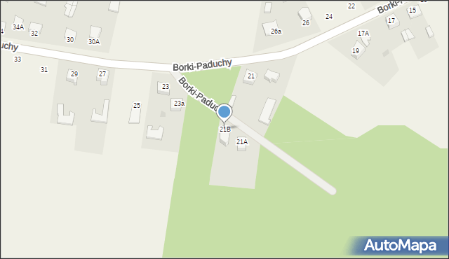 Borki-Paduchy, Borki-Paduchy, 21B, mapa Borki-Paduchy