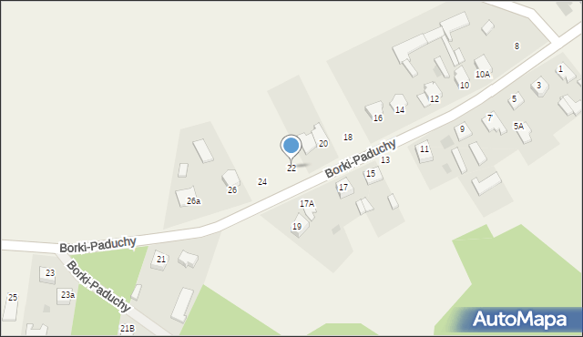 Borki-Paduchy, Borki-Paduchy, 22, mapa Borki-Paduchy