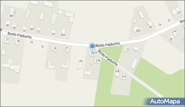 Borki-Paduchy, Borki-Paduchy, 23, mapa Borki-Paduchy
