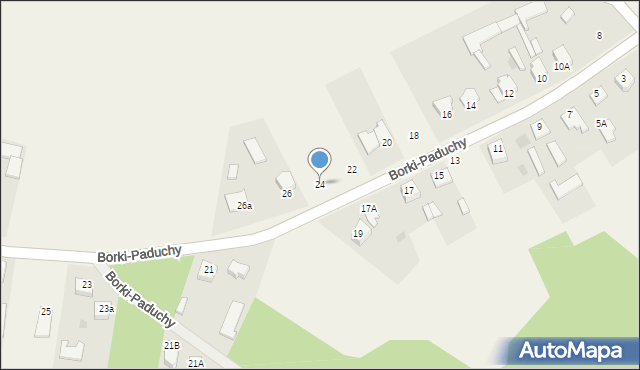 Borki-Paduchy, Borki-Paduchy, 24, mapa Borki-Paduchy