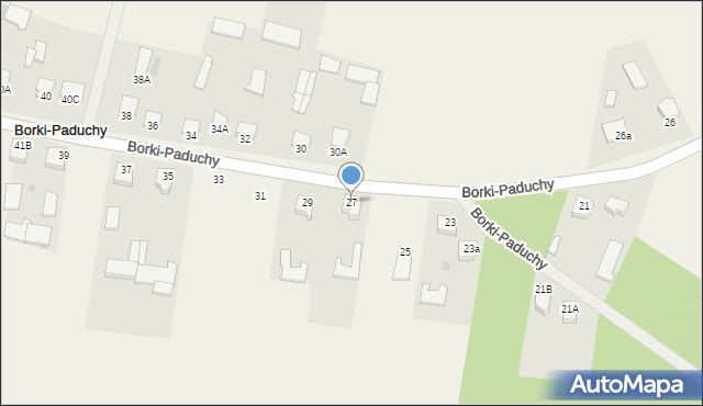 Borki-Paduchy, Borki-Paduchy, 27, mapa Borki-Paduchy