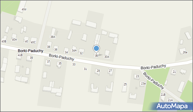 Borki-Paduchy, Borki-Paduchy, 30, mapa Borki-Paduchy
