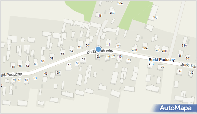 Borki-Paduchy, Borki-Paduchy, 51, mapa Borki-Paduchy