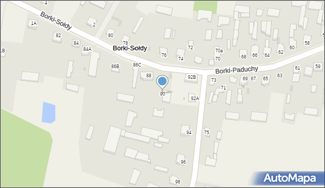 Borki-Paduchy, Borki-Paduchy, 90, mapa Borki-Paduchy