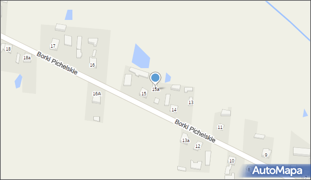Borki Pichelskie, Borki Pichelskie, 15a, mapa Borki Pichelskie