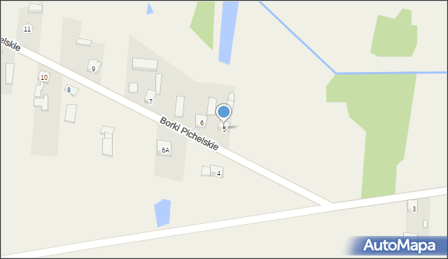 Borki Pichelskie, Borki Pichelskie, 5, mapa Borki Pichelskie