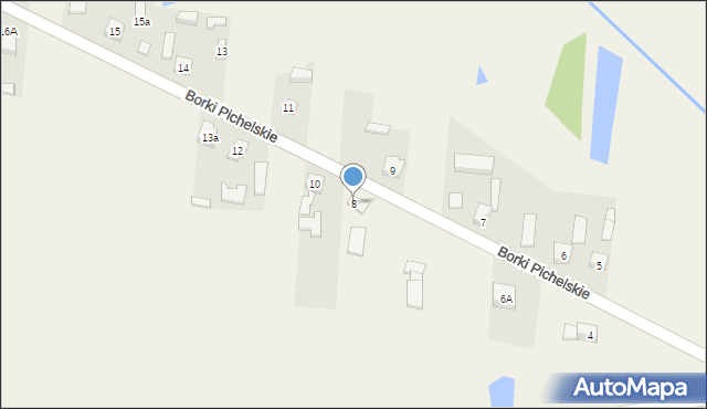 Borki Pichelskie, Borki Pichelskie, 8, mapa Borki Pichelskie