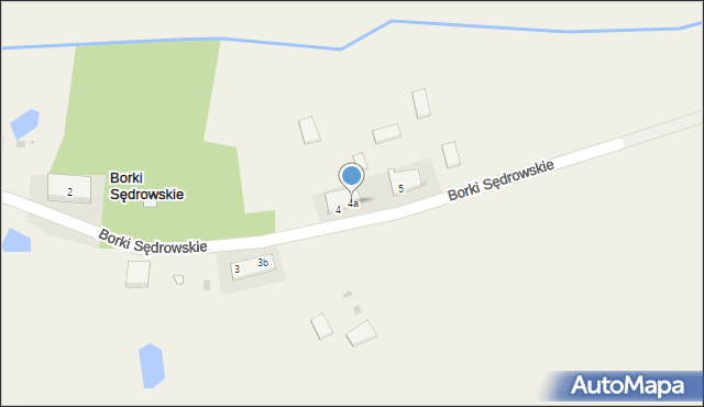 Borki Sędrowskie, Borki Sędrowskie, 4a, mapa Borki Sędrowskie