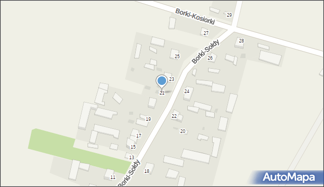 Borki-Sołdy, Borki-Sołdy, 21, mapa Borki-Sołdy
