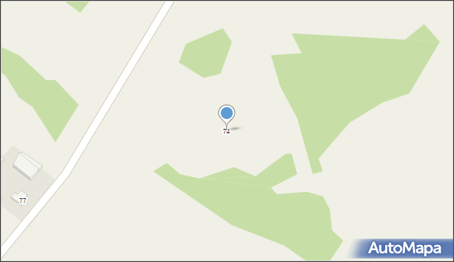 Borki Wielkie, Borki Wielkie, 74, mapa Borki Wielkie