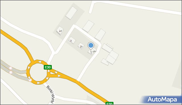 Borki-Wyrki, Borki-Wyrki, 1, mapa Borki-Wyrki