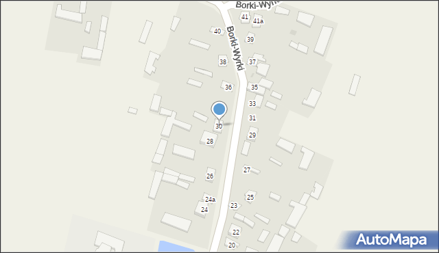 Borki-Wyrki, Borki-Wyrki, 30, mapa Borki-Wyrki