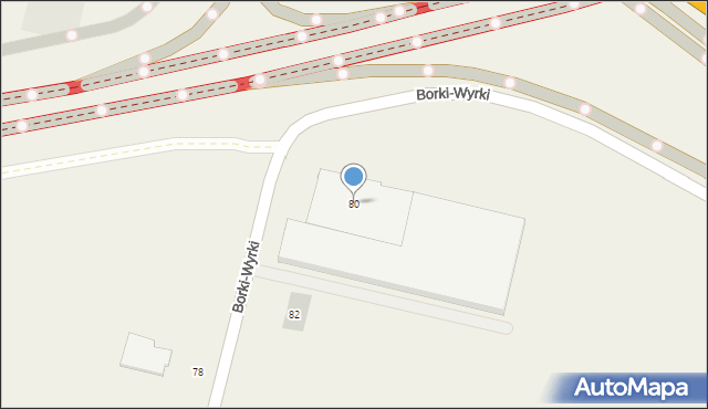 Borki-Wyrki, Borki-Wyrki, 80, mapa Borki-Wyrki