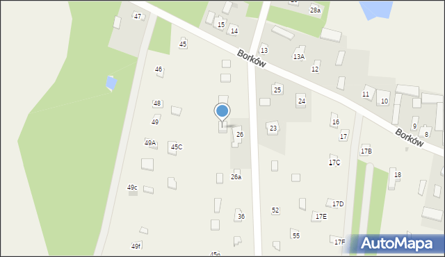Borków, Borków, 45h, mapa Borków