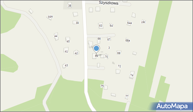 Borków, Borków, 69, mapa Borków