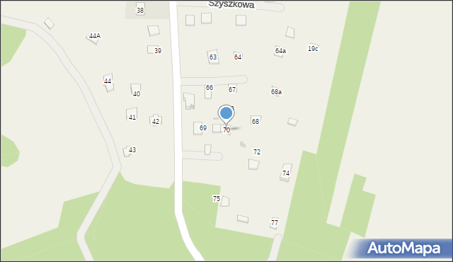 Borków, Borków, 70, mapa Borków