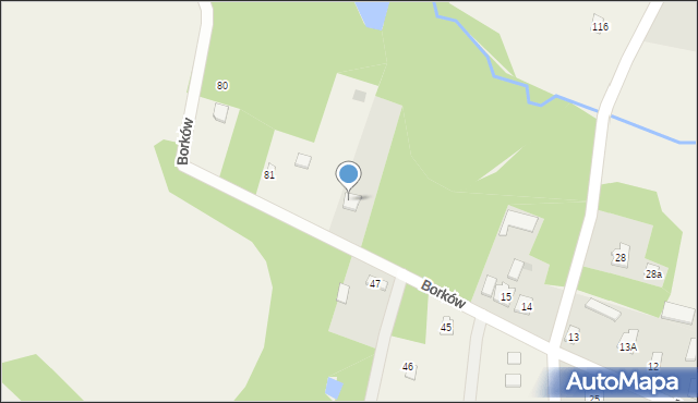 Borków, Borków, 84, mapa Borków