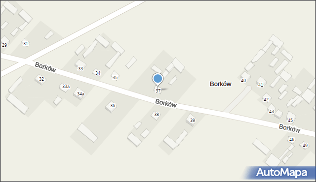 Borków, Borków, 37, mapa Borków